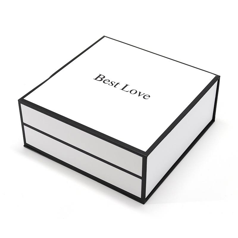 Луксозен бял магнит клапан хартия кутия флип топ подарък кутии дрехи облекло ръчни чанти бял пощенска кутия