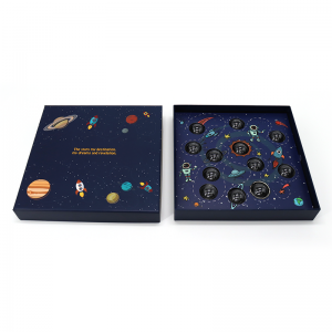 Персонализиран розов капак и база луксозни валентинки косата картон хартия подарък кутия