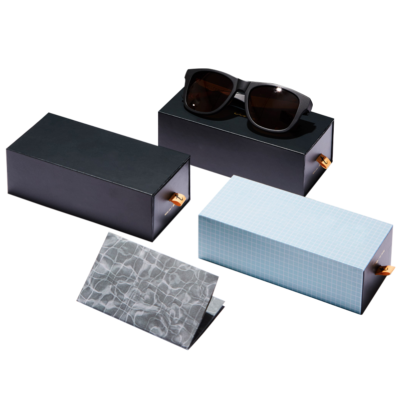 Висококачествен правоъгълник персонализират печат лого слънчеви очила опаковка картон подарък кутия на едро слънчеви очила кутия чекмеджета стил