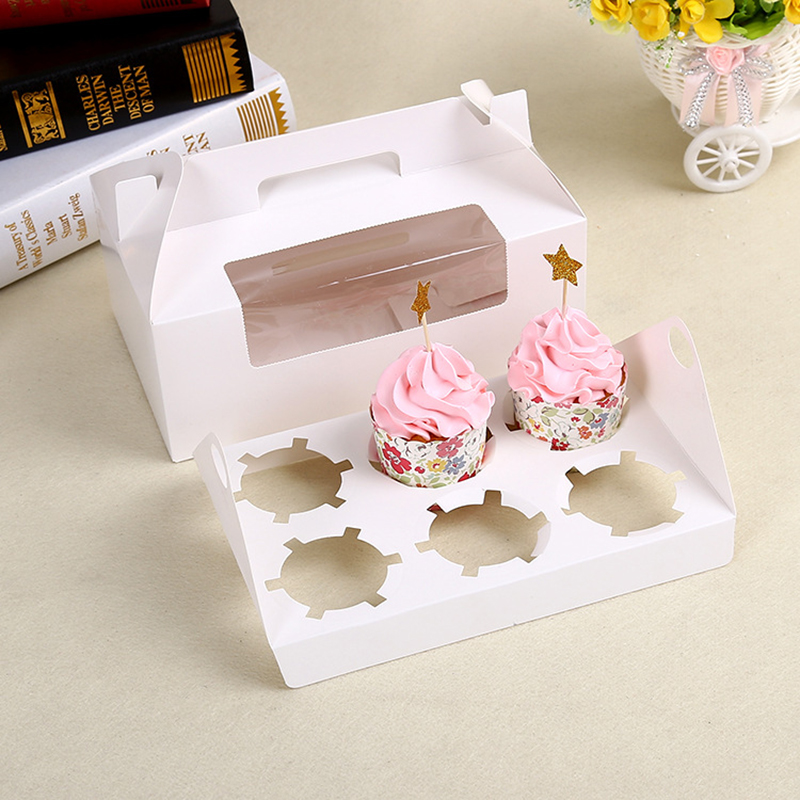 Fancy Cupcake Box 6 контейнер за торта храна пакет