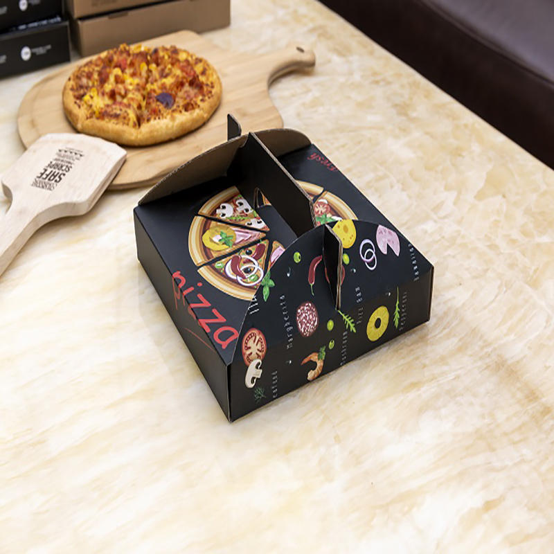 Потребителски Различни размери Преносими печатаща печат Pizza опаковка кутия за повторна гофрирана доставка пица кутия